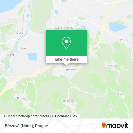 Březová (Nám.) map