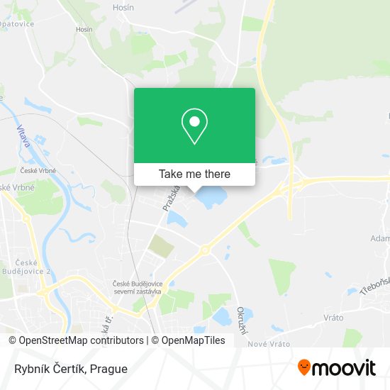 Rybník Čertík map