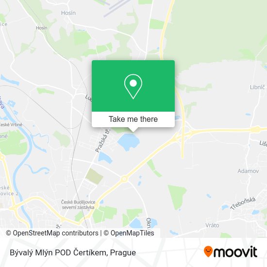 Bývalý Mlýn POD Čertíkem map