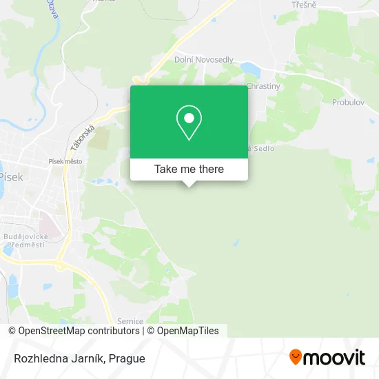 Rozhledna Jarník map