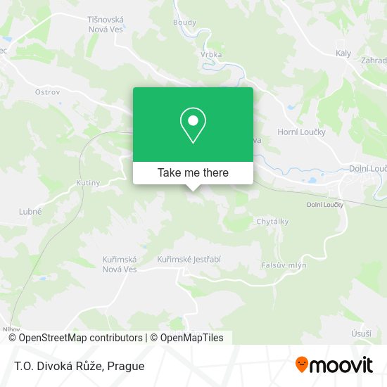 T.O. Divoká Růže map