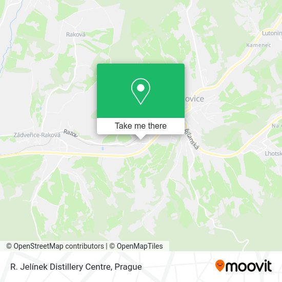 R. Jelínek Distillery Centre map