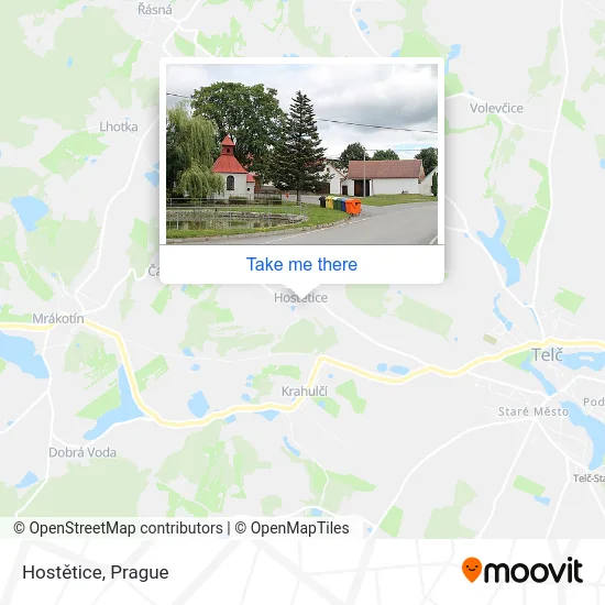 Карта Hostětice