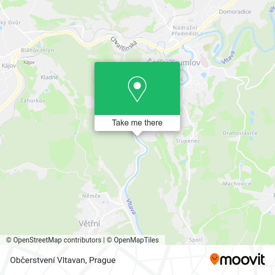 Občerstvení Vltavan map