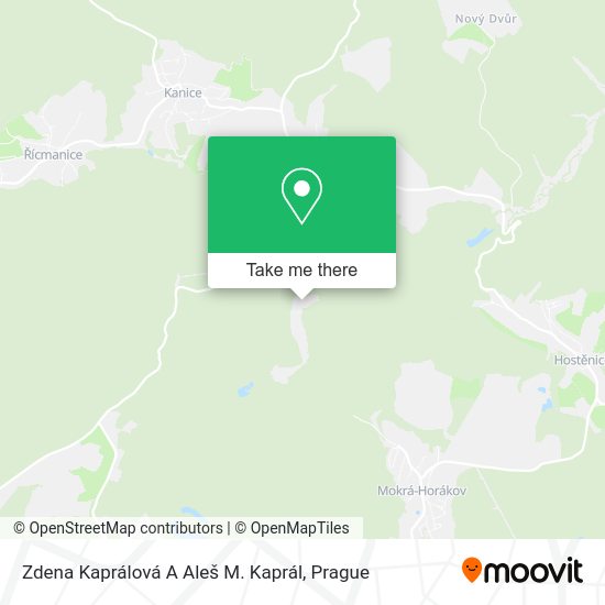 Zdena Kaprálová A Aleš M. Kaprál map