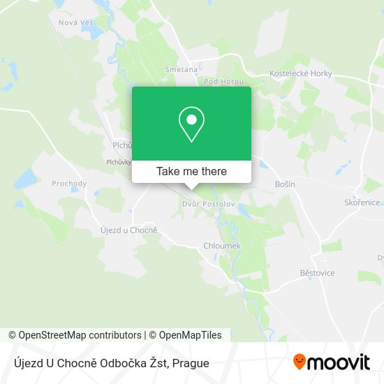 Újezd U Chocně Odbočka Žst map