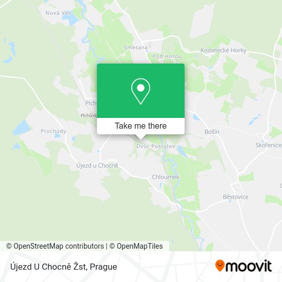 Újezd U Chocně Žst map