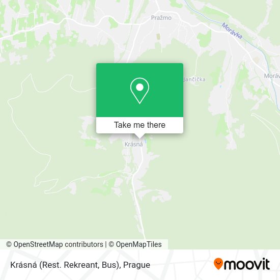 Карта Krásná (Rest. Rekreant, Bus)