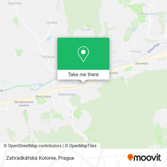 Zahrádkářská Kolonie map