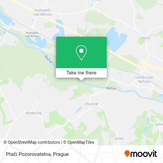 Ptačí Pozorovatelna map