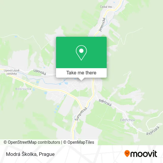 Карта Modrá Školka