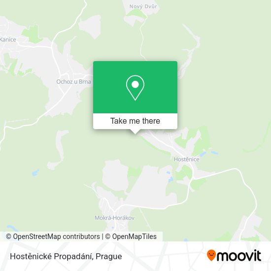 Hostěnické Propadání map