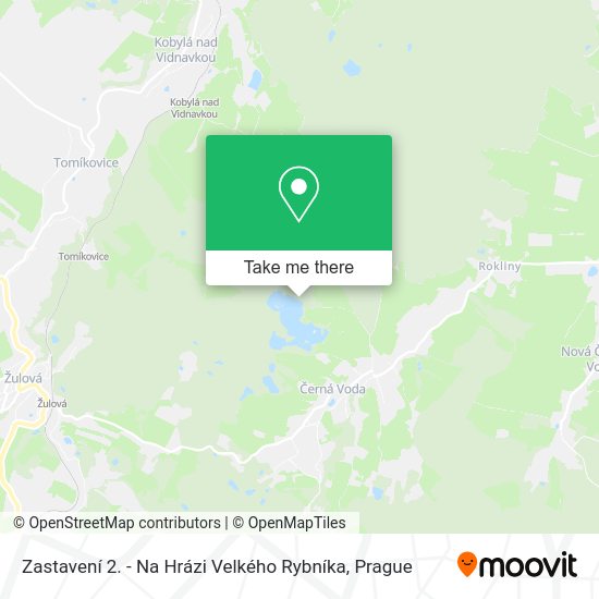 Zastavení 2. - Na Hrázi Velkého Rybníka map