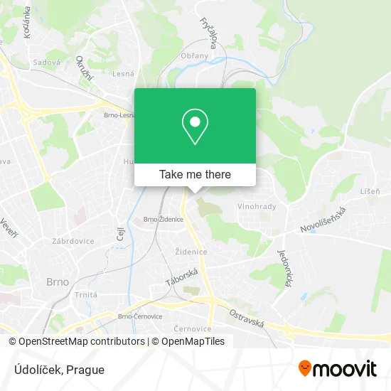 Карта Údolíček