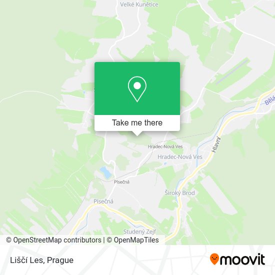 Liščí Les map
