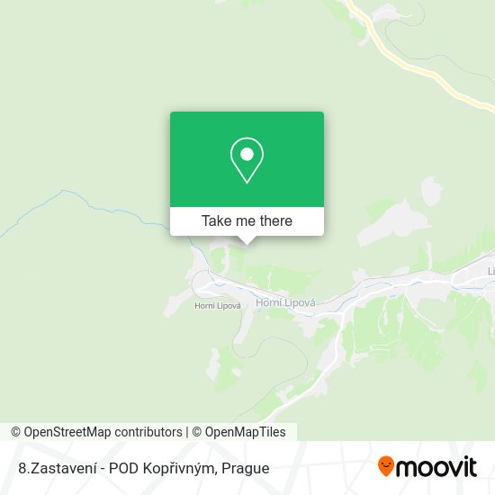 8.Zastavení - POD Kopřivným map
