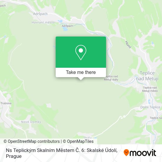 Ns Teplickým Skalním Městem Č. 6: Skalské Údolí map