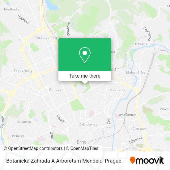 Botanická Zahrada A Arboretum Mendelu map