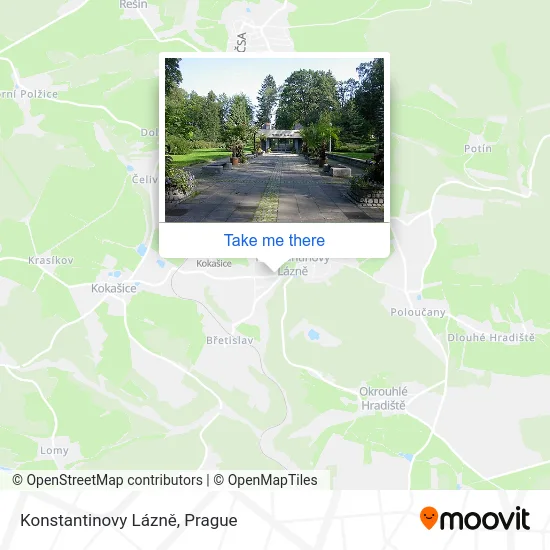 Карта Konstantinovy Lázně