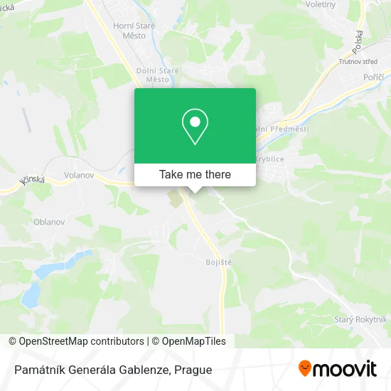 Карта Památník Generála Gablenze