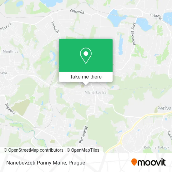 Карта Nanebevzetí Panny Marie