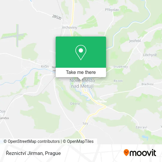 Карта Řeznictví Jirman