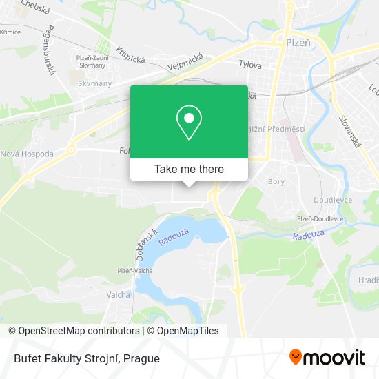 Bufet Fakulty Strojní map