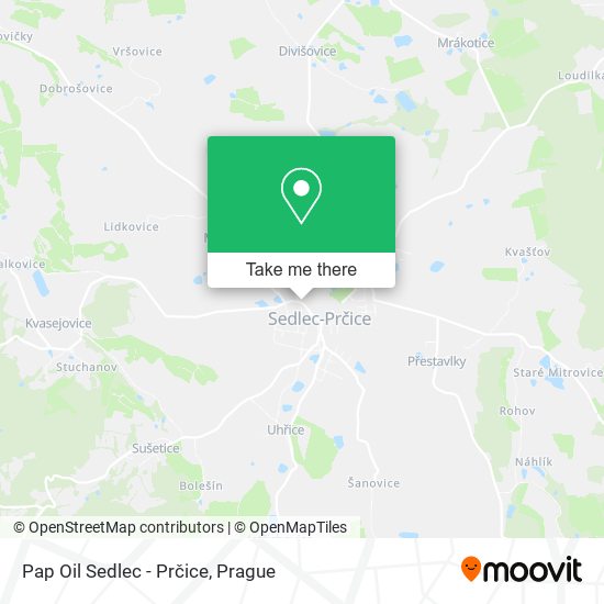 Pap Oil Sedlec - Prčice map