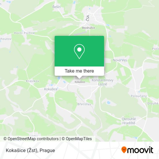 Kokašice (Žst) map