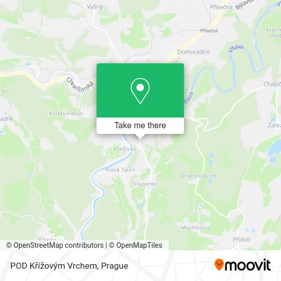 POD Křížovým Vrchem map