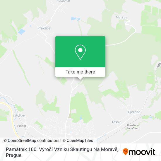 Památník 100. Výročí Vzniku Skautingu Na Moravě map