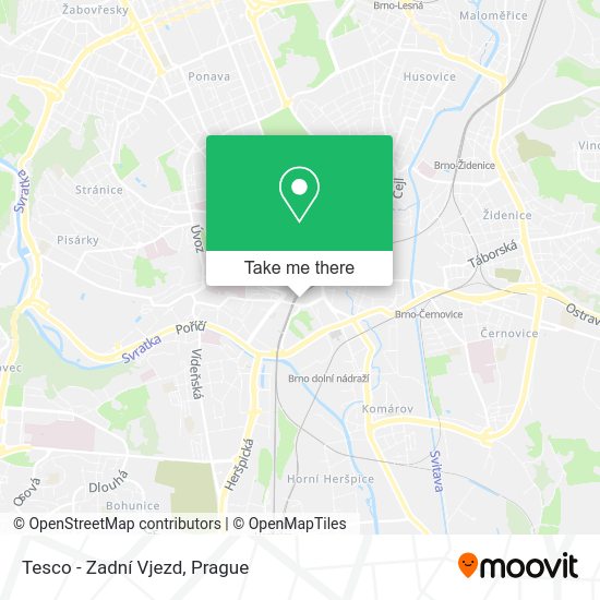 Tesco - Zadní Vjezd map