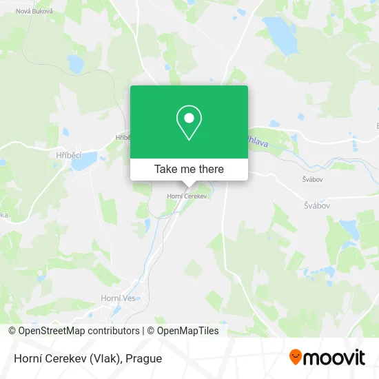 Карта Horní Cerekev (Vlak)