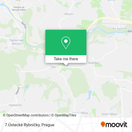 7.Ústecké Rybníčky map