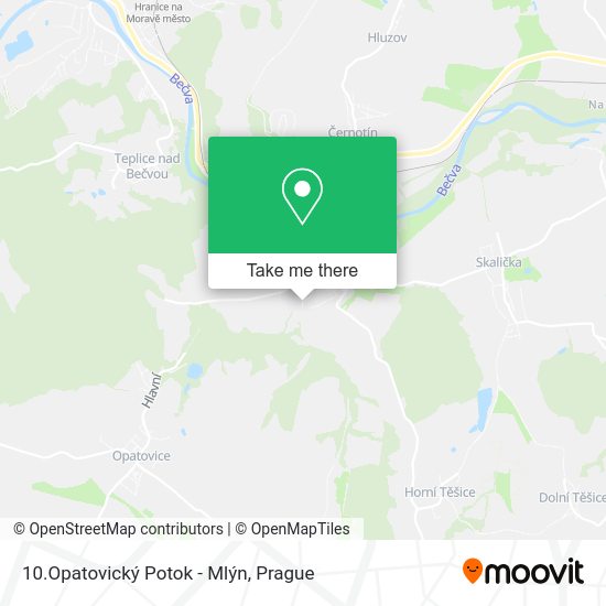 10.Opatovický Potok - Mlýn map