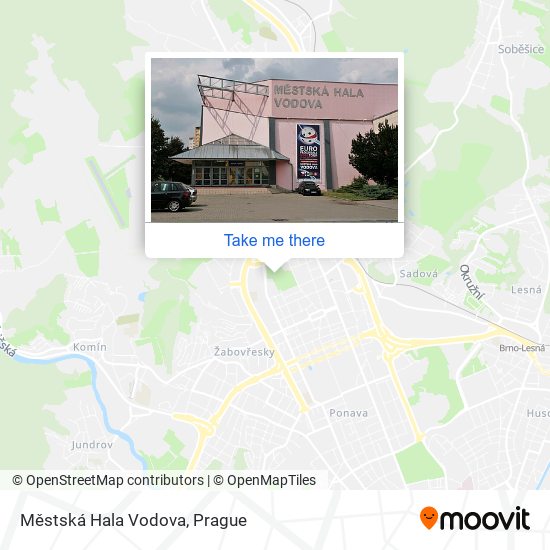 Městská Hala Vodova map
