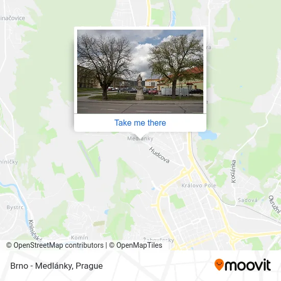 Карта Brno - Medlánky