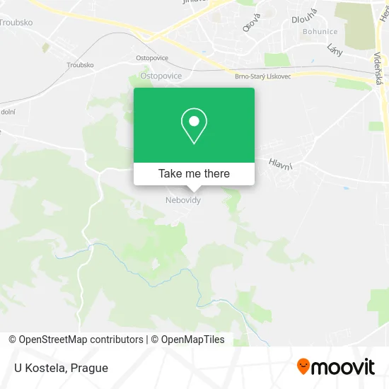 Карта U Kostela