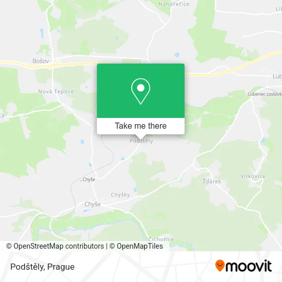 Карта Podštěly