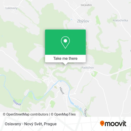 Oslavany - Nový Svět map