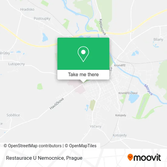 Карта Restaurace U Nemocnice