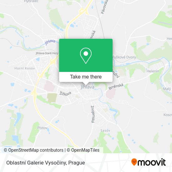 Oblastní Galerie Vysočiny map