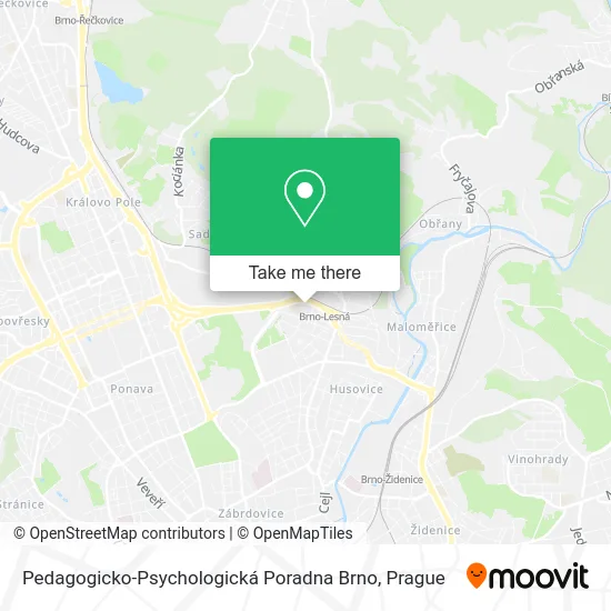 Карта Pedagogicko-Psychologická Poradna Brno