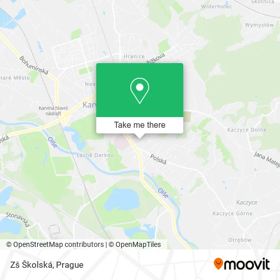 Карта Zš Školská