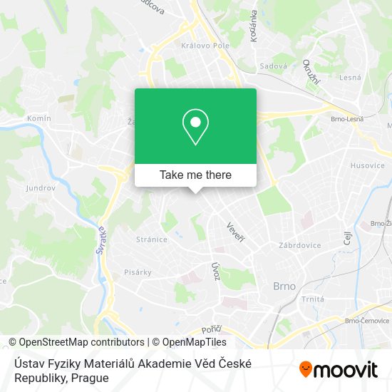Ústav Fyziky Materiálů Akademie Věd České Republiky map