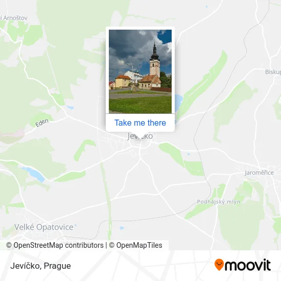 Карта Jevíčko