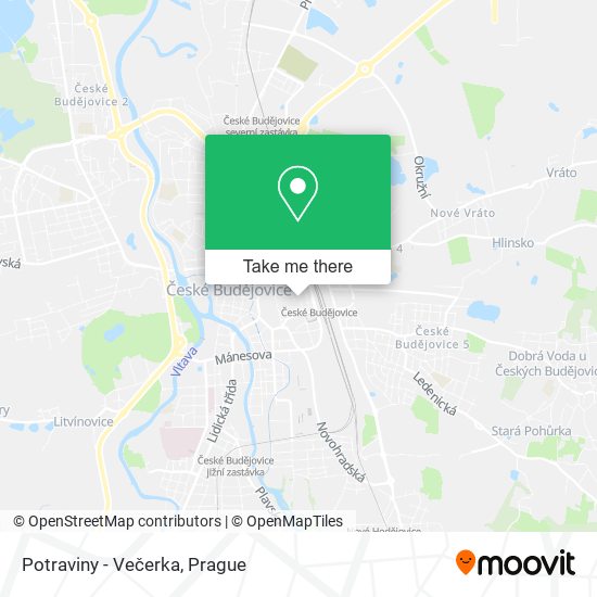 Карта Potraviny - Večerka