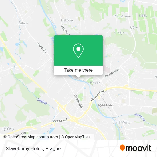 Карта Stavebniny Holub