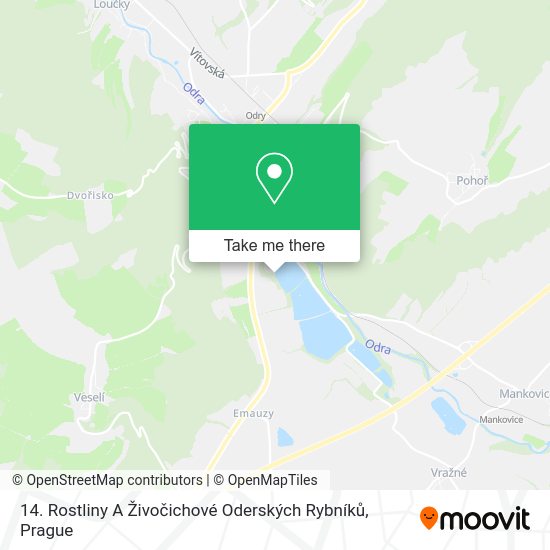 14. Rostliny A Živočichové Oderských Rybníků map