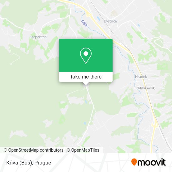Карта Křivá (Bus)